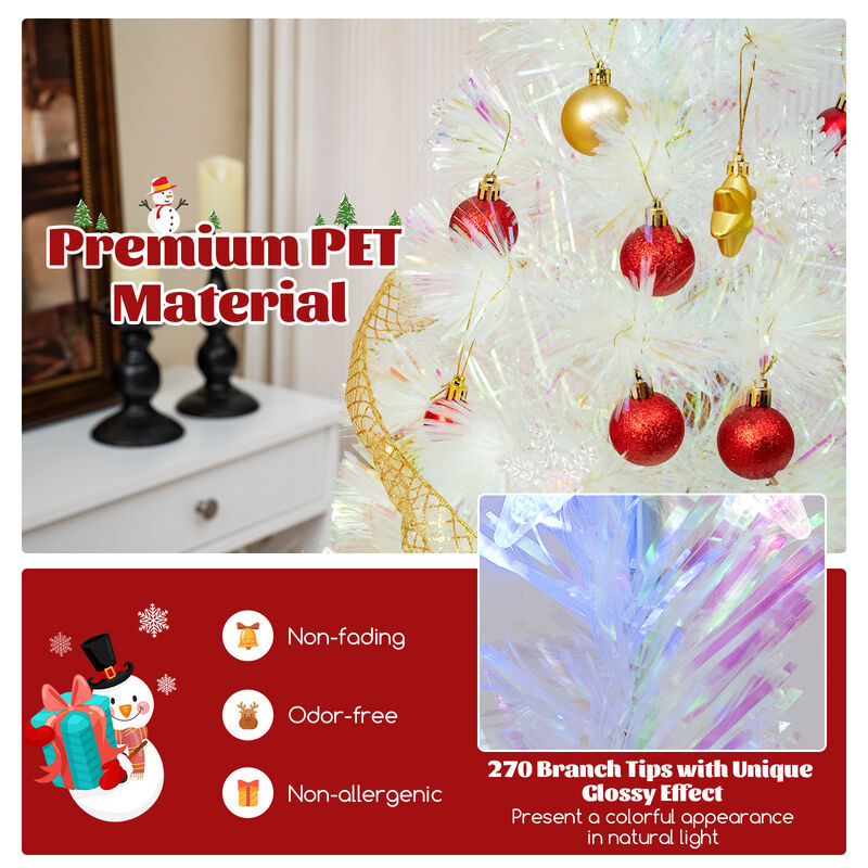 Artificial Christmas Tree with Iridescent Leaves for a Shimmering and Festive Holiday Decor
