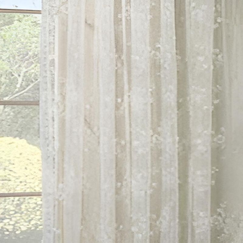 Commonwealth Habitat Mona Lisa Jacquard Lace Tailored Sheer Panel - 56x84" - Shell