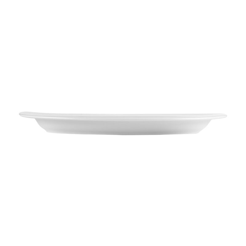 Porcelain X-tanbul 15.25" x 12" x h:1.5" Oval White Porcelain Platter