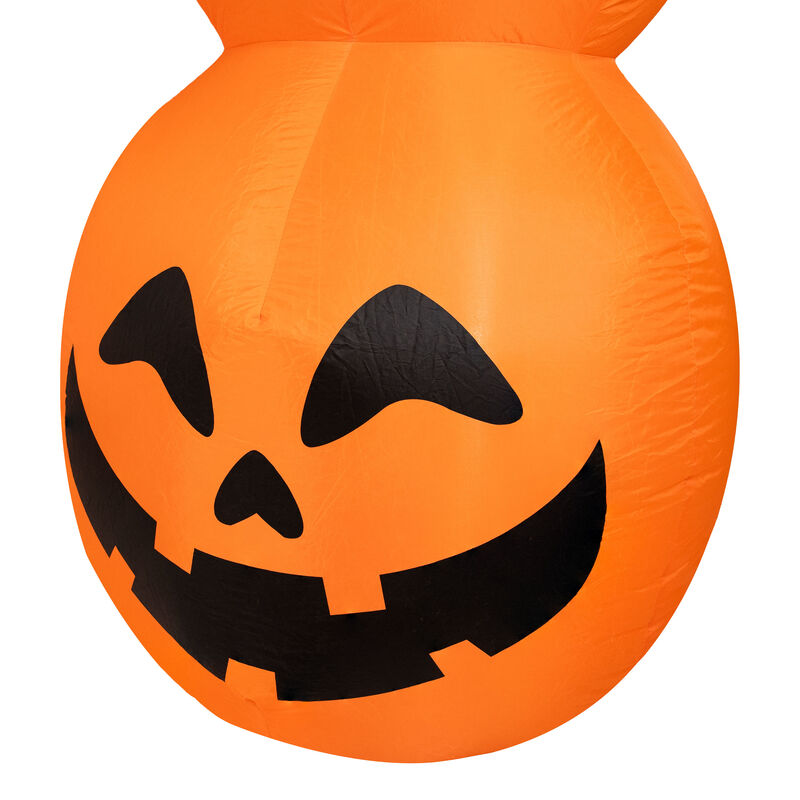 Sunnydaze Jack-O-Lantern Scarecrow 7 ft Inflatable Halloween Decoration