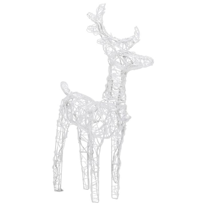 4pc Outdoor Reindeer n Sleigh Christmas Decoration, 240 Warm White LED - Benzara