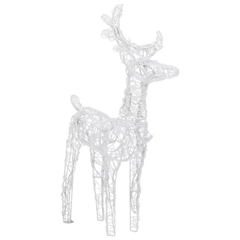 4pc Outdoor Reindeer n Sleigh Christmas Decoration, 240 Warm White LED - Benzara