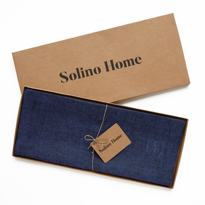 Solino Home 100% Pure Linen Table Runner | Athena for Thanksgiving, Christmas