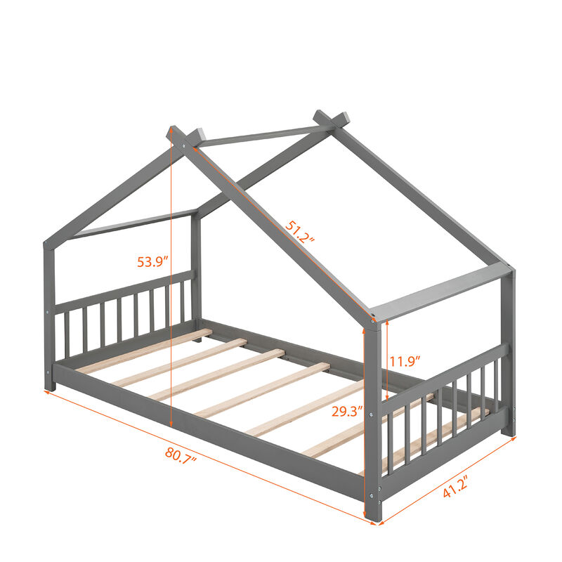 Merax House Bed Wood Bed