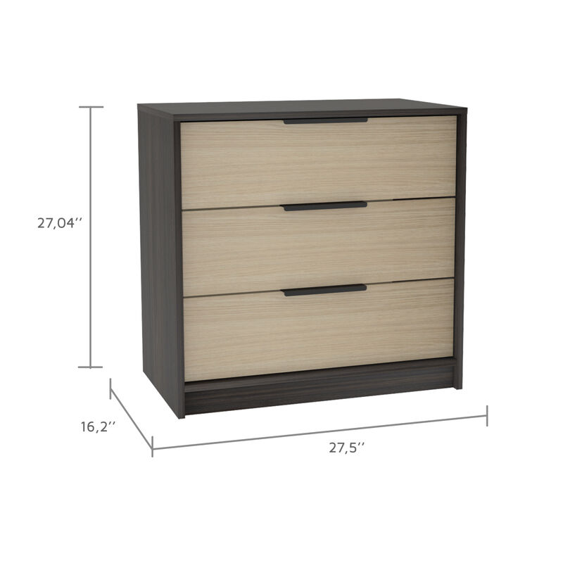 Kaia 3 Drawers Dresser, Superior Top - Black Pine