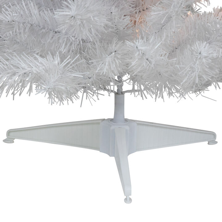 3' Pre-Lit LED Snow White Medium Artificial Christmas Tree - Clear Lights