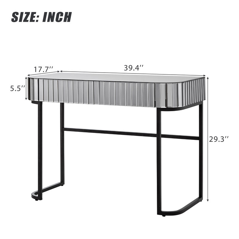 Merax Makeup Vanity Table with Stainless Steel Base