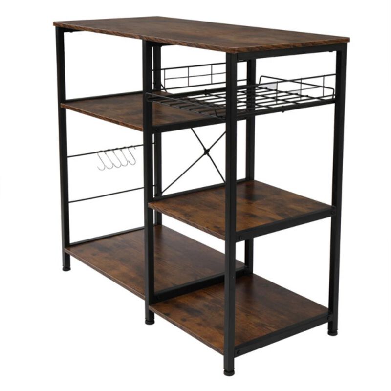 3-Tier Industrial Kitchen Bakers Rack Utility Space-Saving Storage for Kitchen Organization and Style