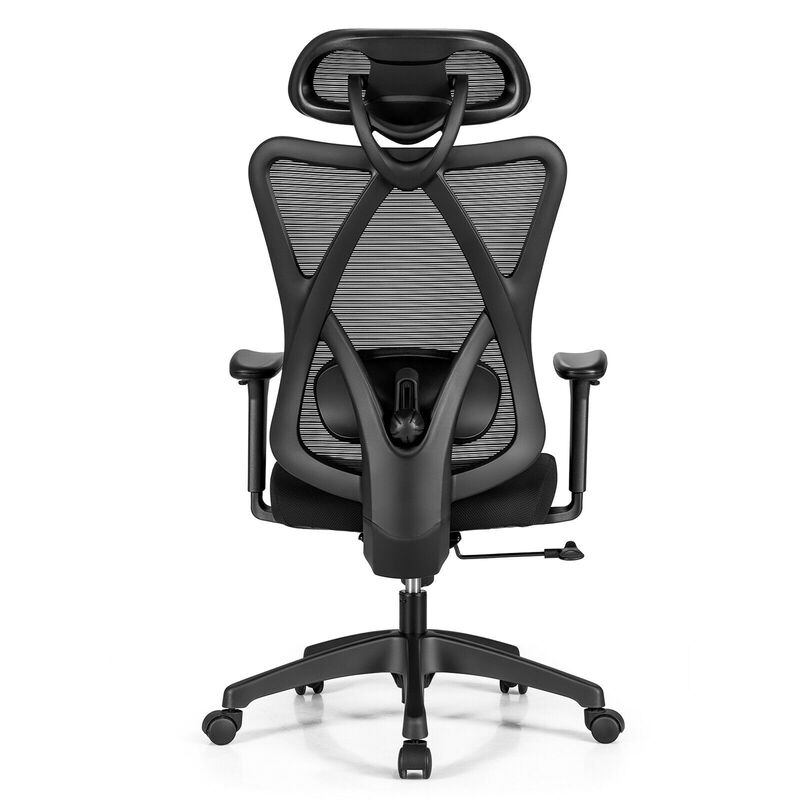 Costway Reclining Mesh Office Chair Swivel Chair w/ Adjustable Lumbar Support