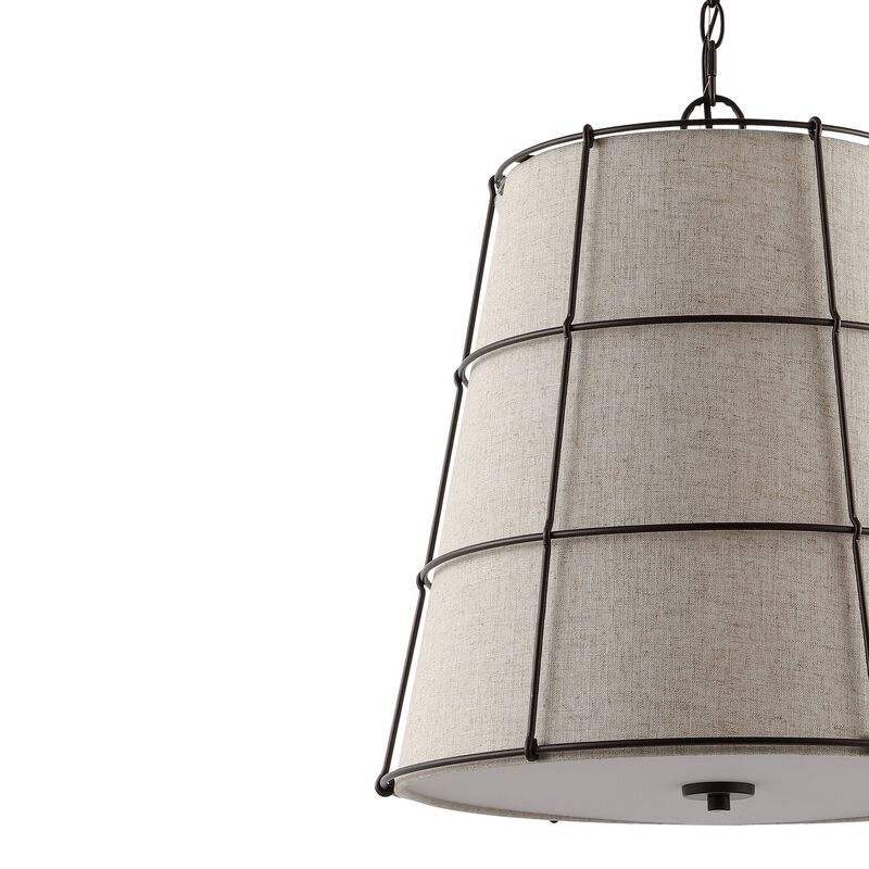 Silas 3-Light Rustic Farmhouse Iron LED Pendant