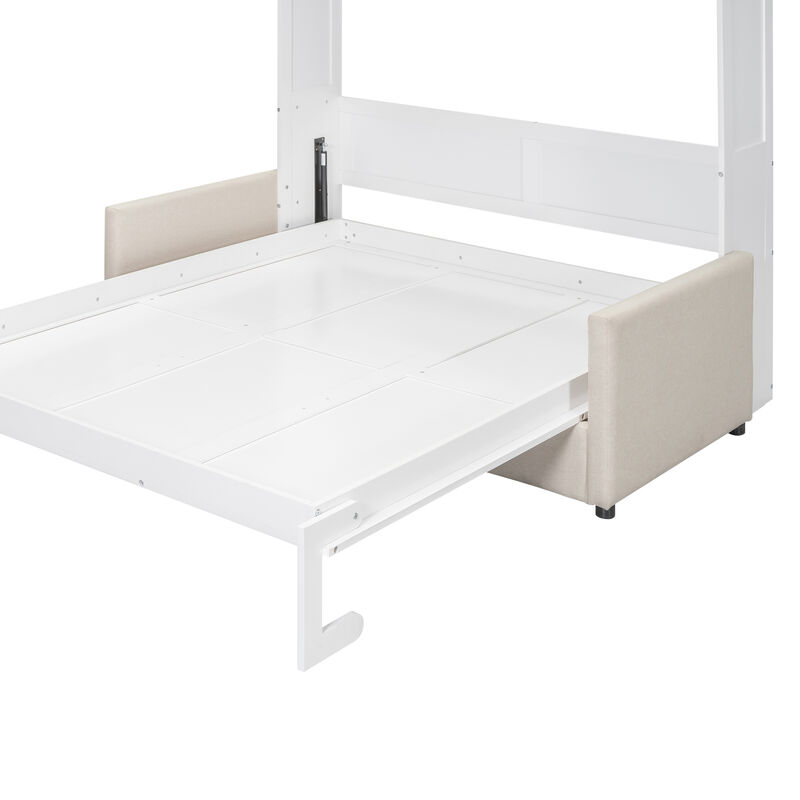 Merax Murphy Bed Cabinet Wall Bed with Cushion