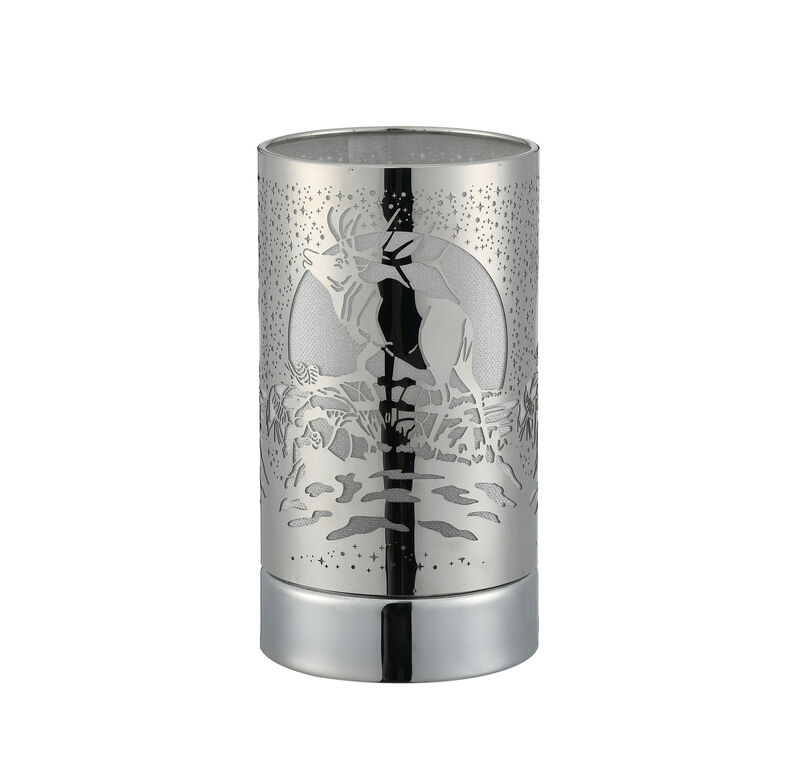 7" Touch lamp/Oil burner/Wax warmer- Silver Elk
