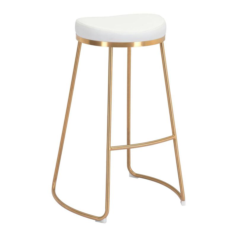 Belen Kox Bree Barstool (Set of 2), White, Belen Kox