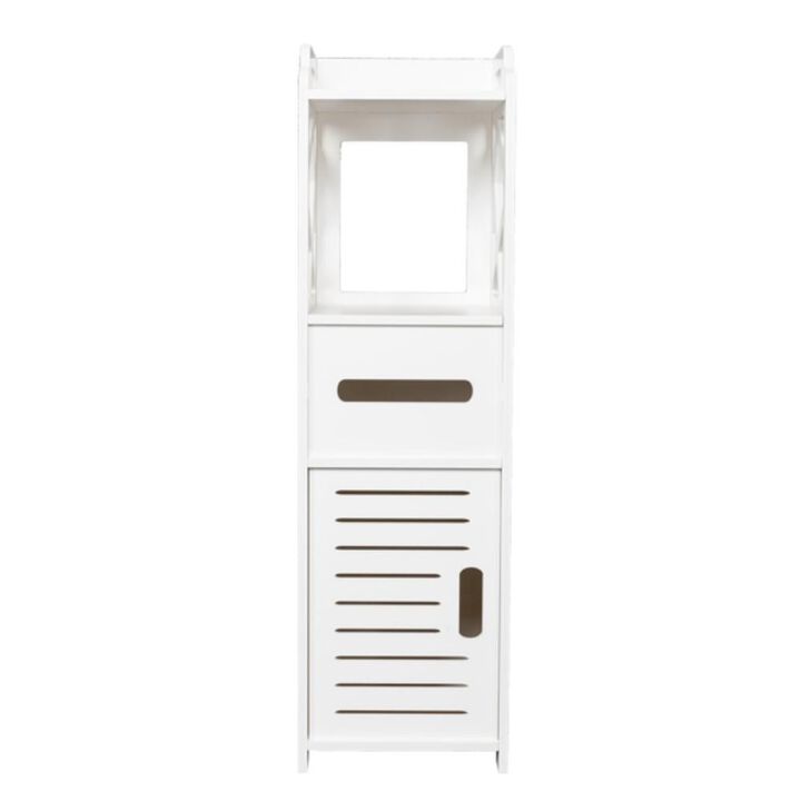 3-Tier Bathroom Storage Cabinet with 2 Doors Space-Saving Organizer for Stylish Bathroom Storage