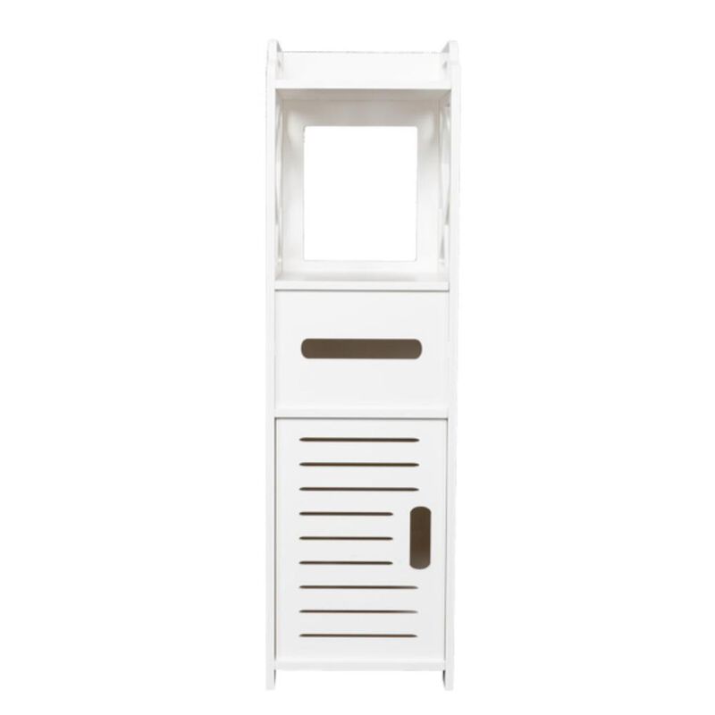 3-Tier Bathroom Storage Cabinet with 2 Doors Space-Saving Organizer for Stylish Bathroom Storage