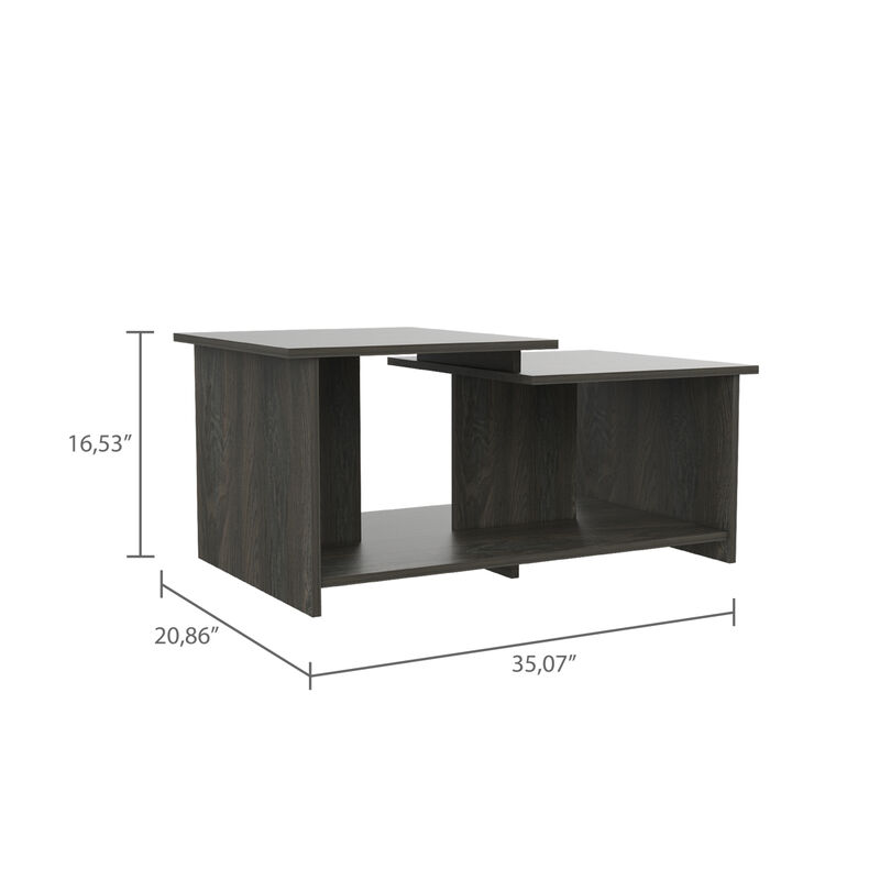 Wema 3 Coffee Table, Lower Open Shelf - Espresso