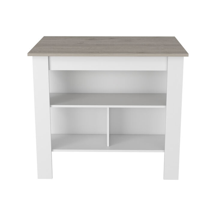 Kitchen Island Antibacterial Dozza, Kitchen, Light Gray / White