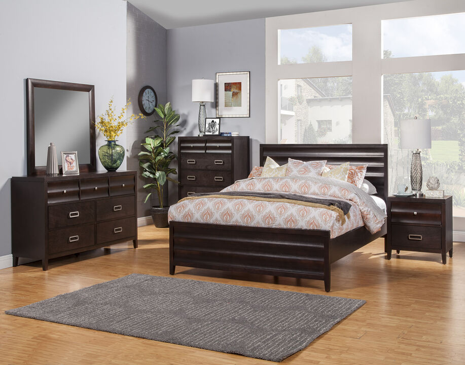 Legacy Queen Panel Bed, Black Cherry