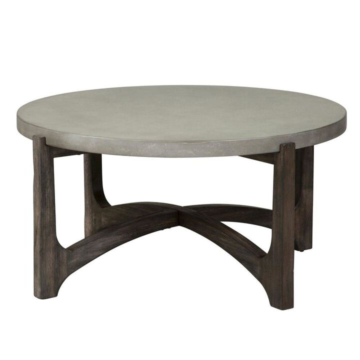 Starlight Canyon Home Brown Round Cocktail Table – Stylish Living Room Center Table for Living Room