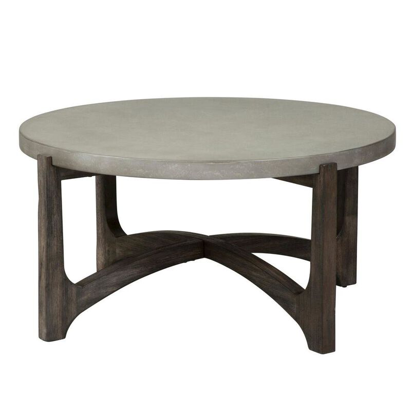 Starlight Canyon Home Brown Round Cocktail Table – Stylish Living Room Center Table for Living Room
