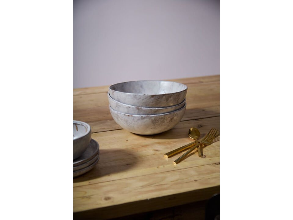 Kavala Pasta Bowl I in Cloud (Set of 4)