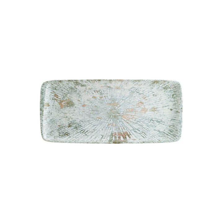 Odette 13.5" x 6" x h:0.75" Rectangular Decorated Porcelain Platter