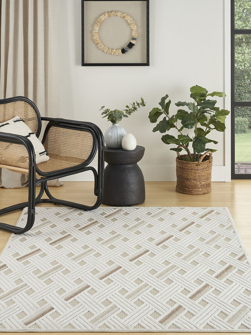 Care Free CAF05 Ivory/Beige 3'11" x 5'11" Rug