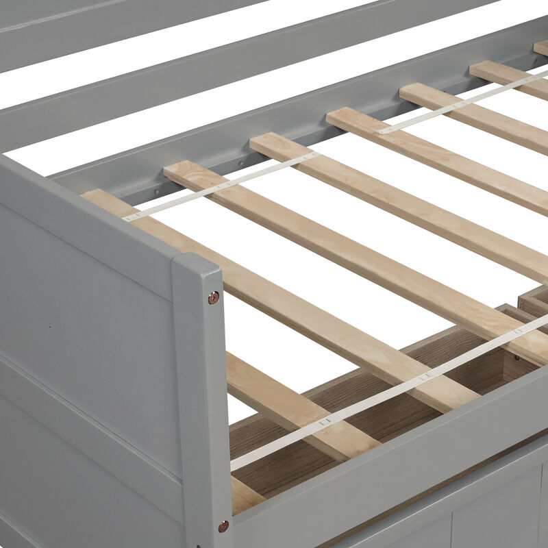 Merax Wooden Daybed with Trundle Bed
