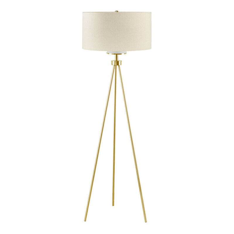 Pacific Metal Tripod Floor Lamp With Glass Shade