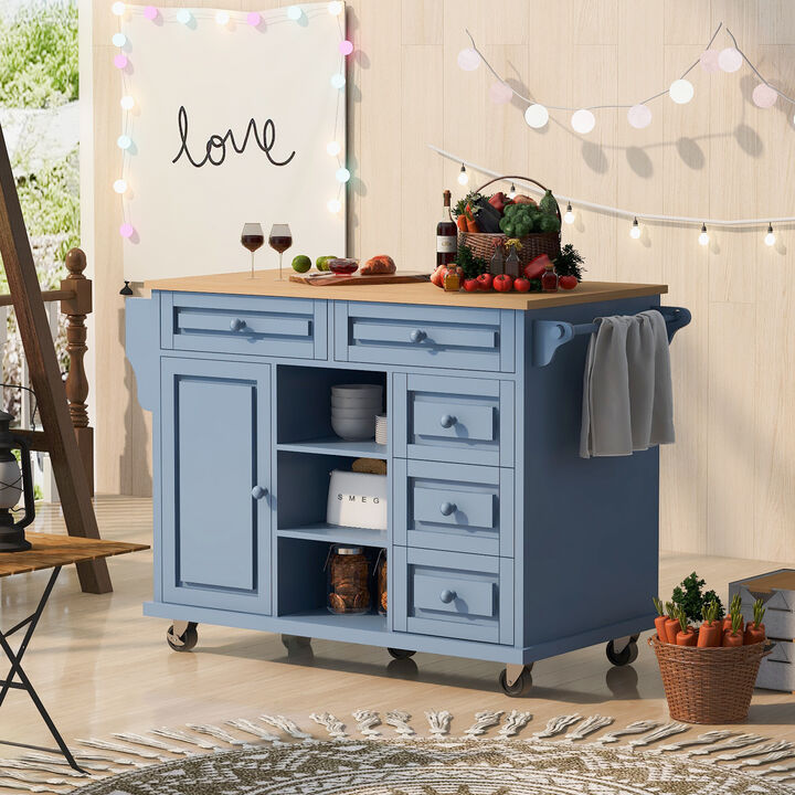 Merax Rolling Mobile Kitchen Island