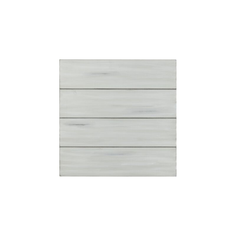1 Open Shelf Wooden End Table with X Shaped Accents, White-Benzara