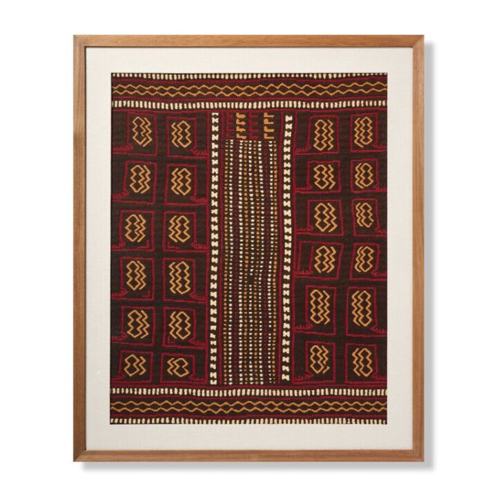 Bassa Burgundy Ivory Wall Art