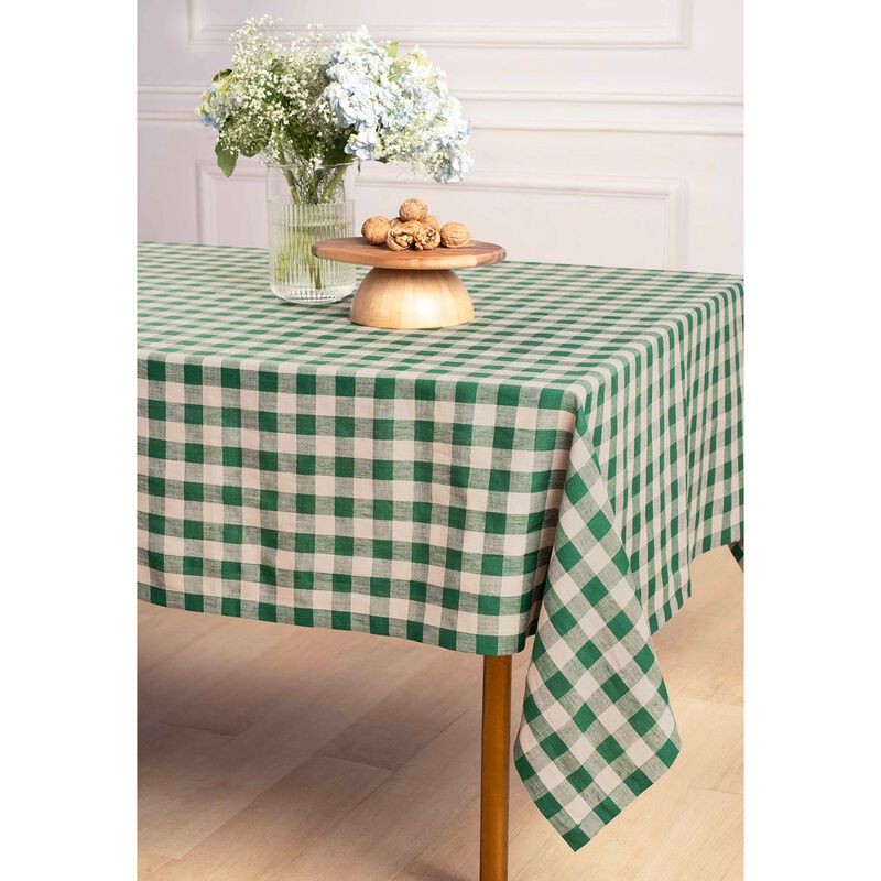 Solino Home 100% Pure Linen Tablecloth | Morgan Check