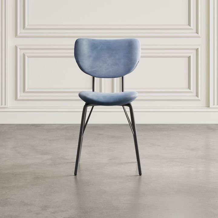Jofran Modern Faux Leather Split-Back Upholstered Dining Chair (Set of 2)