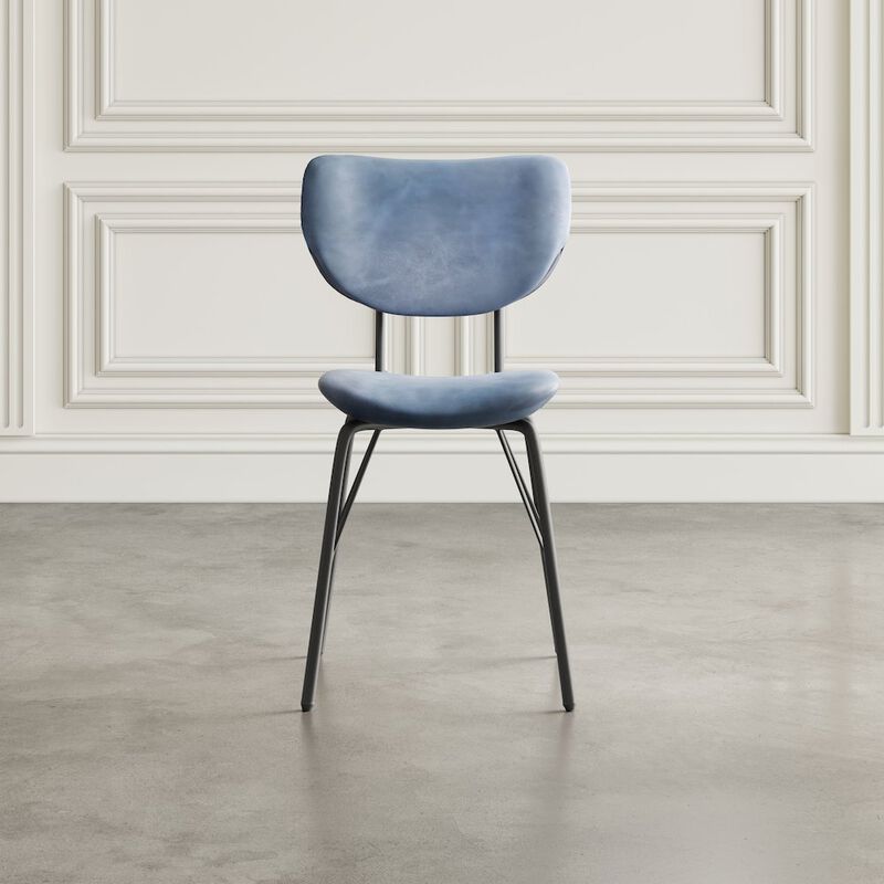 Jofran Modern Faux Leather Split-Back Upholstered Dining Chair (Set of 2)
