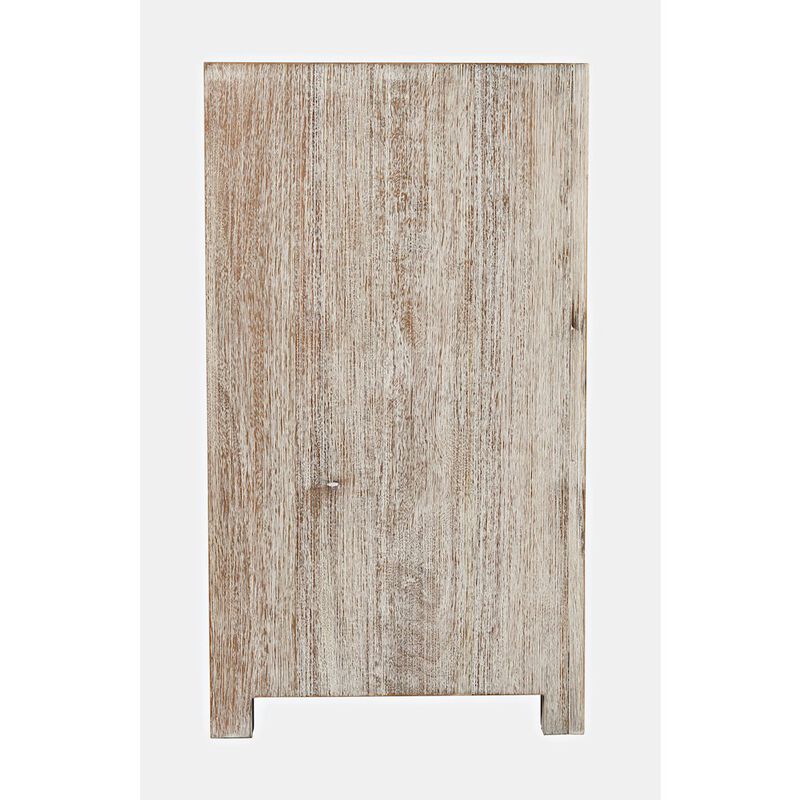 Jofran Gramercy Mid-Century Modern Chevron Three Door 60 Accent Cabinet