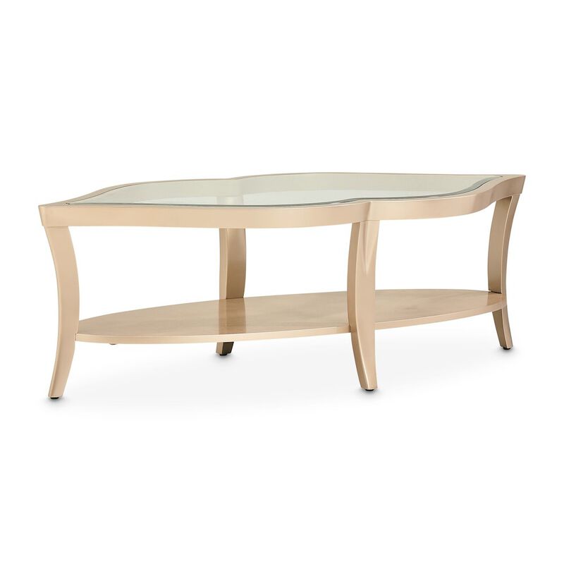 Michael Amini Malibu Crest Cocktail Table - Chardonnay