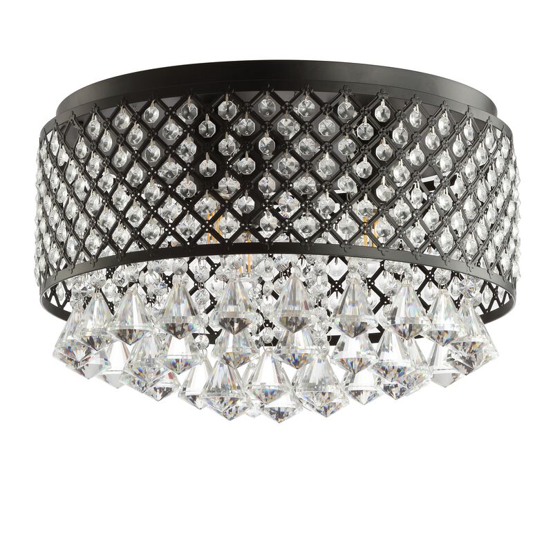 Evelyn 3-Light Crystal Drops/Metal