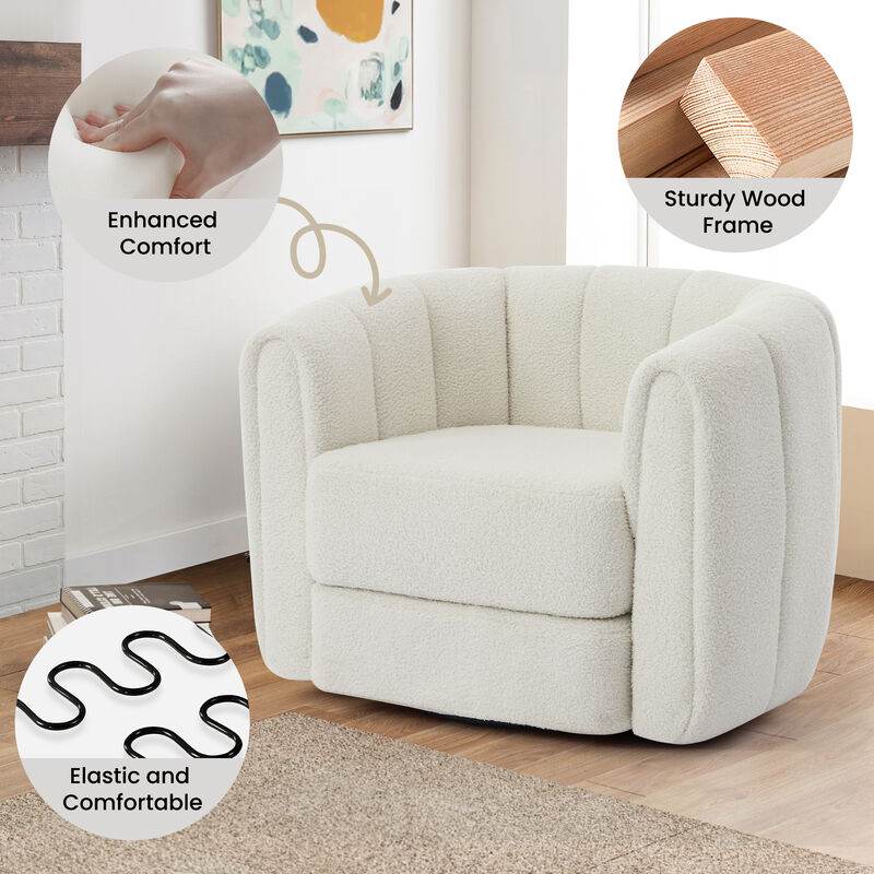 Merax Swivel Accent Barrel Chair Armchair