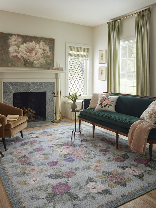 Rosa RSA-02 Sky 7''6" x 9''6" Rug by Rifle Paper Co.