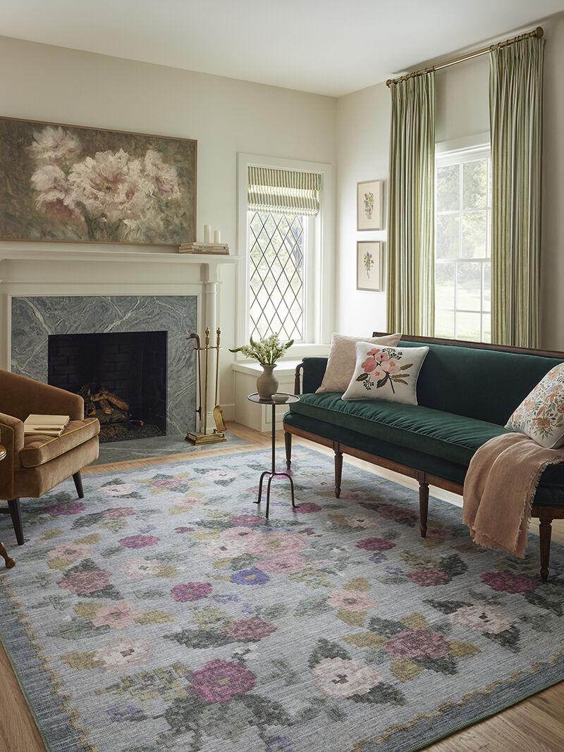 Rosa RSA-02 Sky 7''6" x 9''6" Rug by Rifle Paper Co.