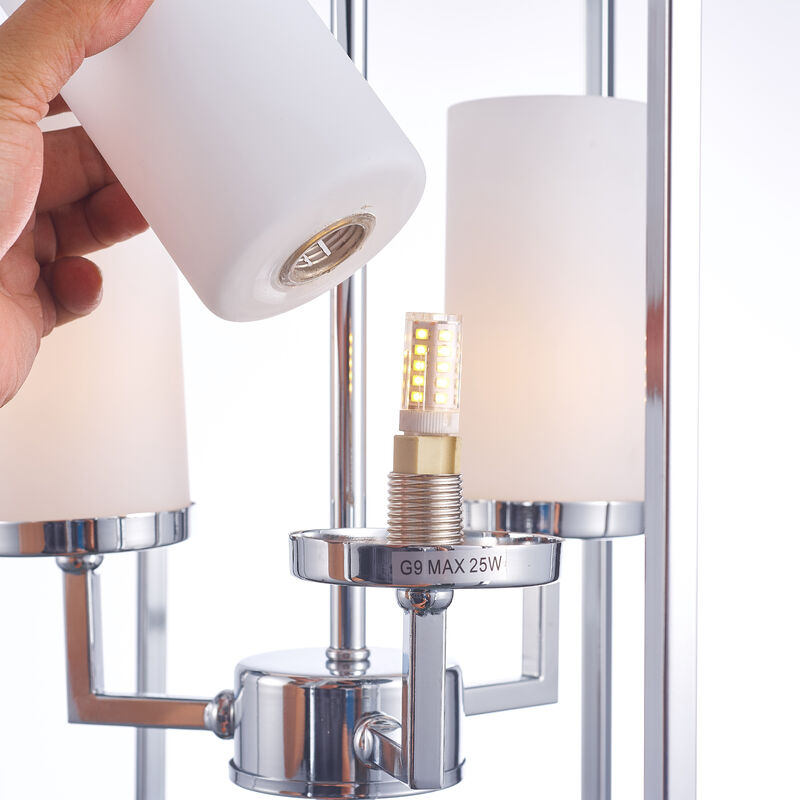 Pasargad Home Riva Collection Metal & Glass Chandelier Lights