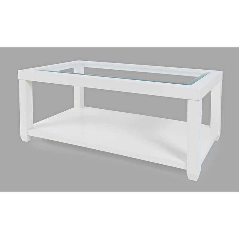 Jofran Urban Icon Contemporary Rectangular Glass Inlay Coffee Table