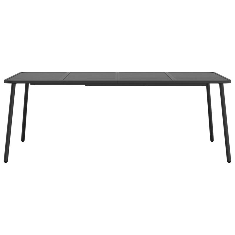 vidaXL Patio Table Anthracite 78.7"x39.4"x28" Steel