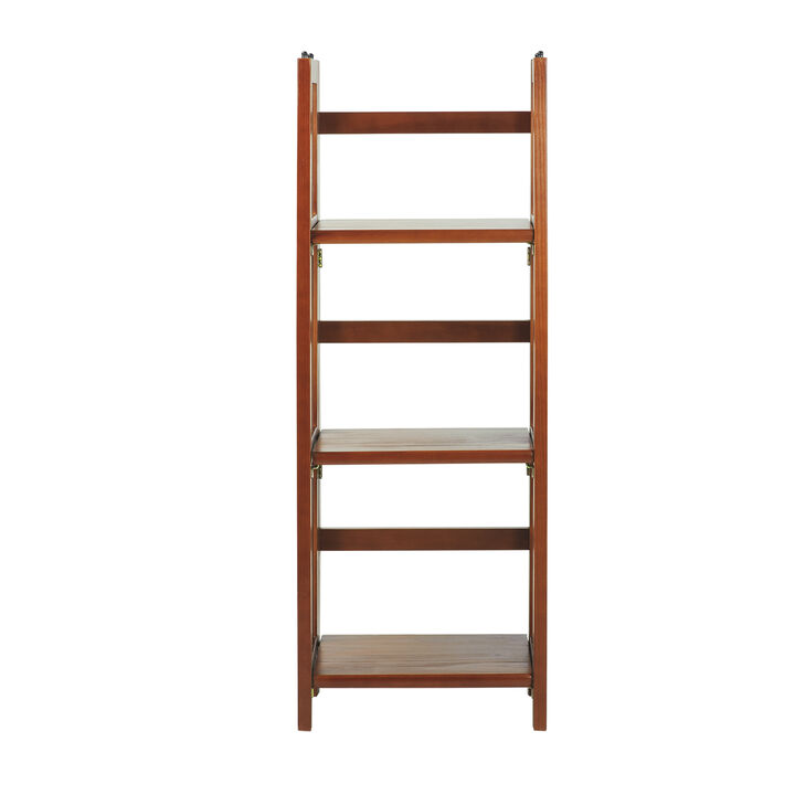 Casual Home 3-Shelf Folding Bookcase (14" Wide)-Mahagony