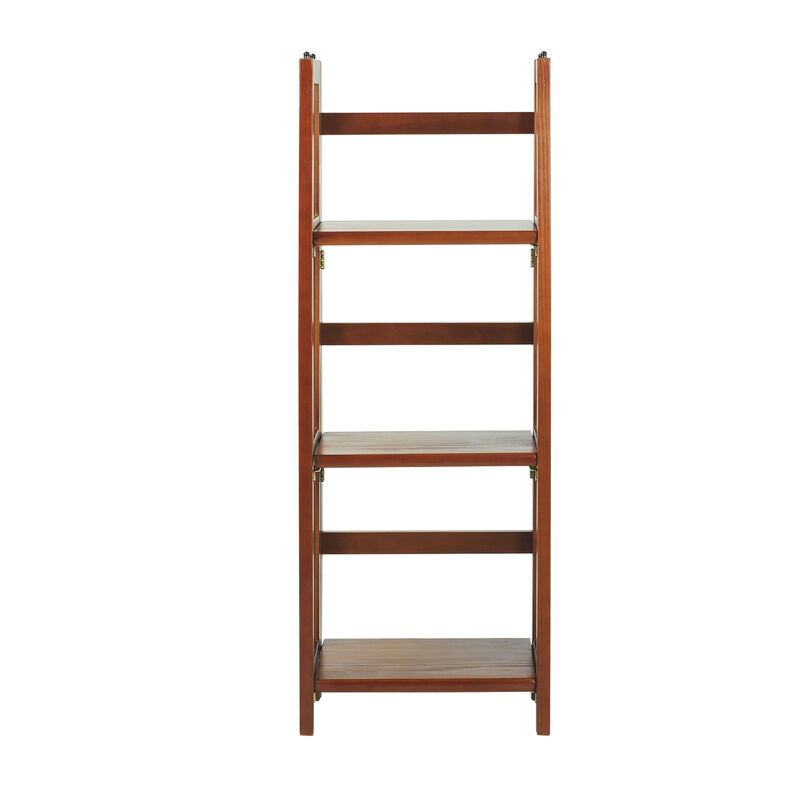 Casual Home 3-Shelf Folding Bookcase (14" Wide)-Mahagony