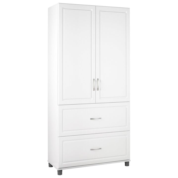 Kendall 36" 2 Door/2 Drawer Storage Cabinet, White