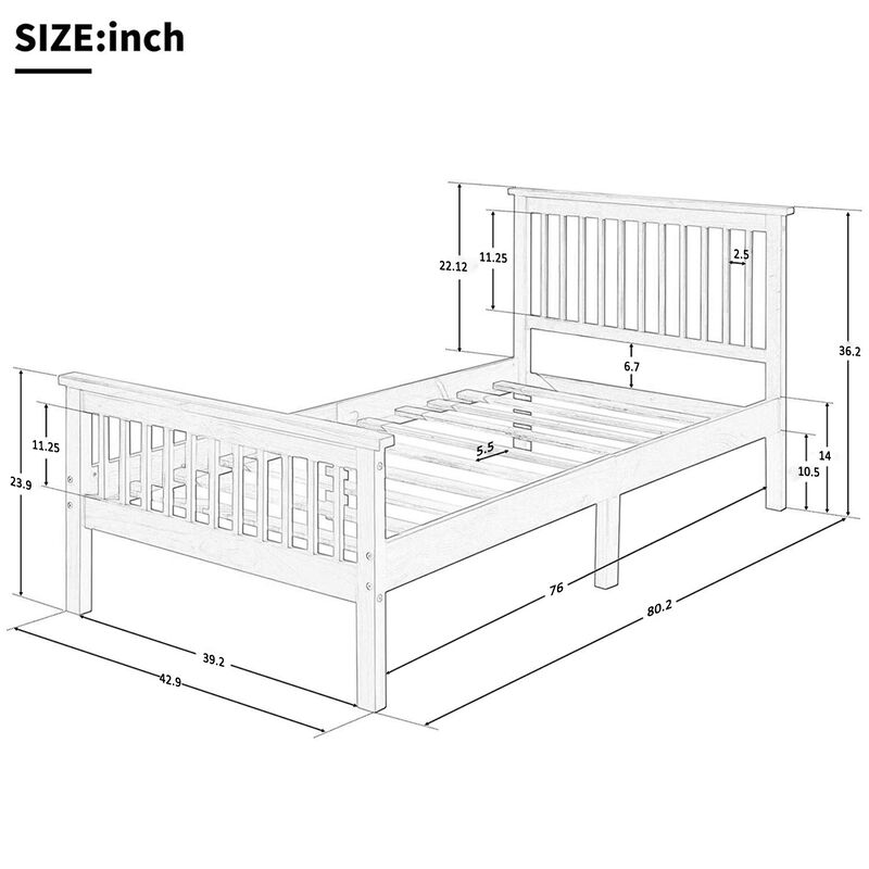 Merax Wood Platform Bed