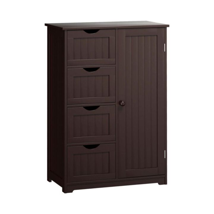 Hivvago Standing Indoor Wooden Cabinet with 4 Drawers