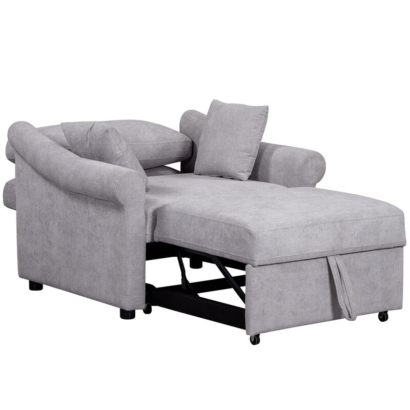 Merax Chenille Convertible Sleeper Sofa Chair